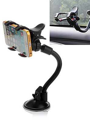 ziqiao 360 ° rotativos parabrisas del coche del sostenedor del montaje de doble pinza para gps teléfono